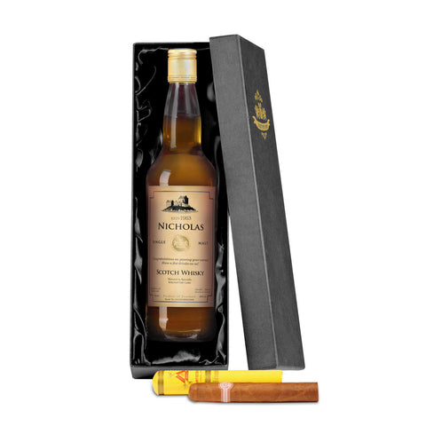 Generic Single Malt Whisky with Montecristo Cigar Giftpack