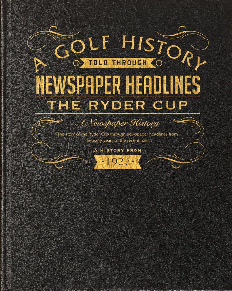 Ryder Cup Golf Newspaper Book - Black Leather Cover