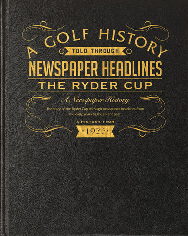 Ryder Cup Golf Newspaper Book - Black Leather Cover