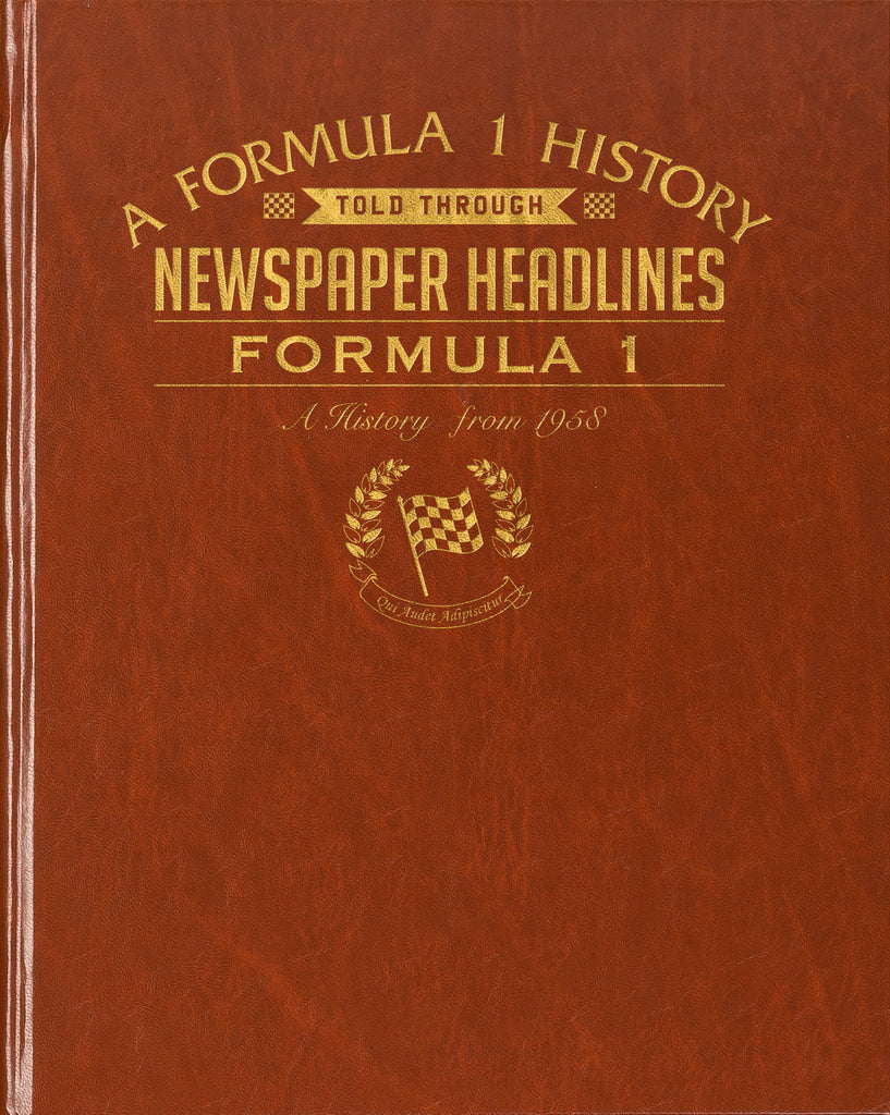 Formula One Newspaper Book - Brown Leatherette