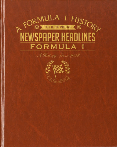 Formula One Newspaper Book - Brown Leatherette