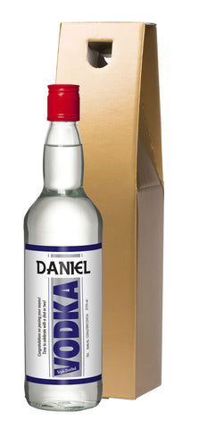 Blue Stripe Vodka in a Gold Gift Box