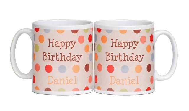 Personalised Birthday Mug - Dotty design