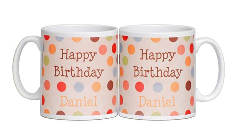 Personalised Birthday Mug - Dotty design
