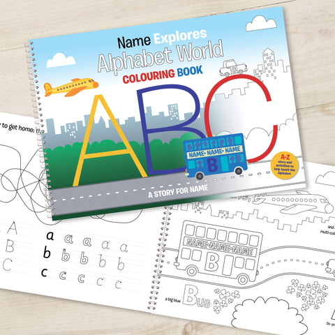 Alphabet World Colouring Book A4