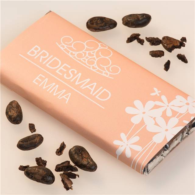 Personalised Bridesmaid Chocolate Bar