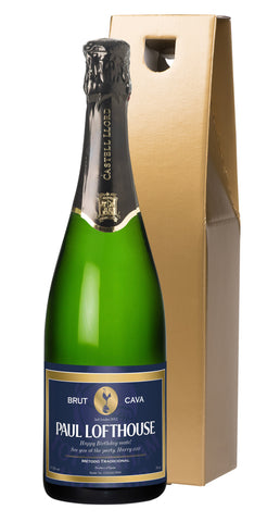 Spurs Blue Cava in a Gold Gift Box