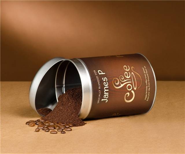 Personalised Coffee Tin Bean Design