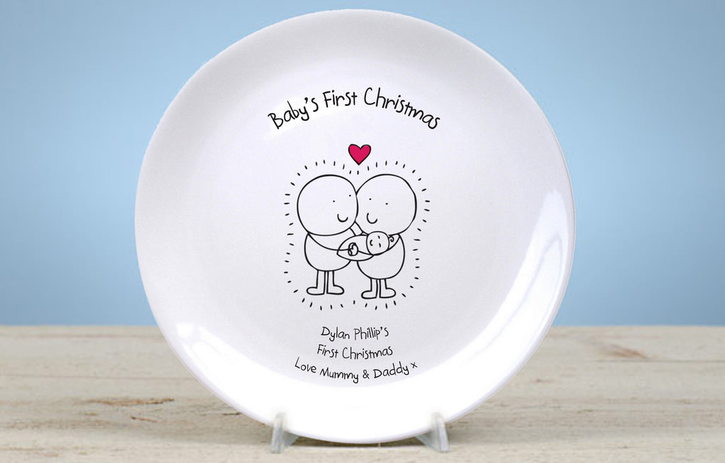 Chilli & Bubble's Baby's First Christmas 8" Plate