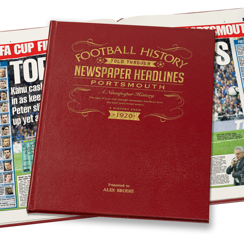 Portsmouth Newspaper Book - Leather Red Cover