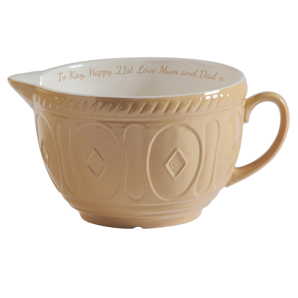 Personalised Tan Batter Jug