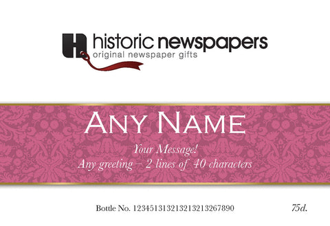 Corporate Ribbon Labels for Rosé Wine (Pack of 12)