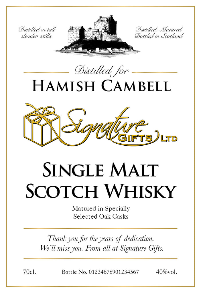 Corporate Historic Labels for Single Malt Whisky (Pack of 12)