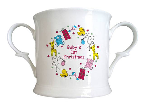 Nursery Scene 1st Christmas Bone China Loving Cup