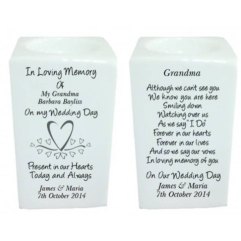 Hearts Memorial Tea Light Holder