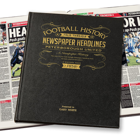 Peterborough Newspaper Book - Leather Black Cover