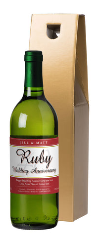 French VdP 40th Anniversary White Wine in a Gold Box