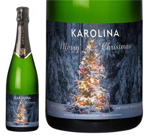 Tree Lights Christmas Personalised Cava