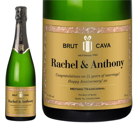 Classic Gold Personalised Cava