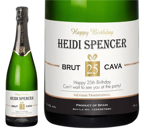 Birthday Personalised Cava