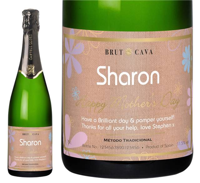 Mother's Day Flowers Personalised Cava