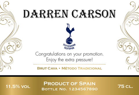 Spurs Traditional Labels for Cava (Pack of 2)