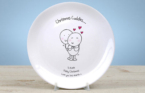 Chilli & Bubble's Christmas Cuddles 8" Plate