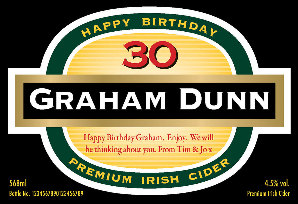 Birthday Labels for Cider (Pack of 12)