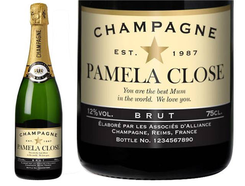 Authentic Star Personalised Champagne