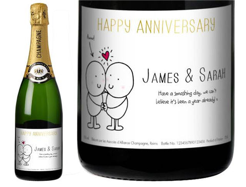Chilli & Bubble’s Anniversary Personalised Champagne
