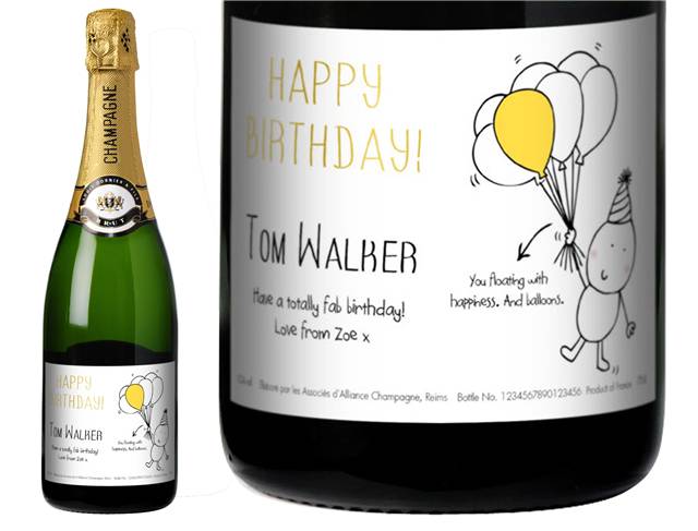 Chilli & Bubble’s Birthday Personalised Champagne