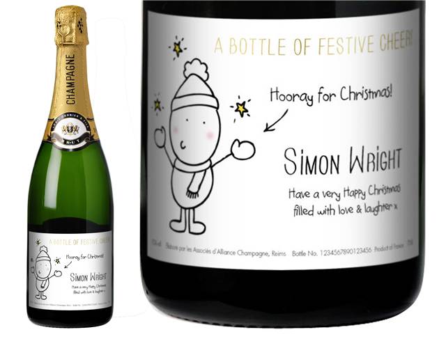Chilli & Bubble’s Christmas Personalised Champagne