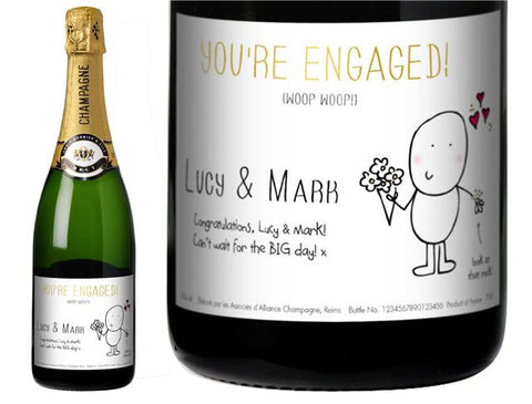 Chilli & Bubble’s Engagement Personalised Champagne