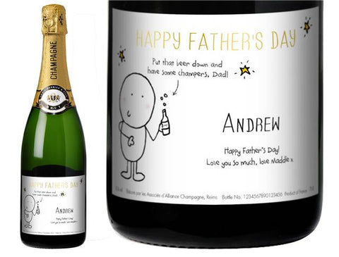 Chilli & Bubble’s Father's Day Personalised Champagne