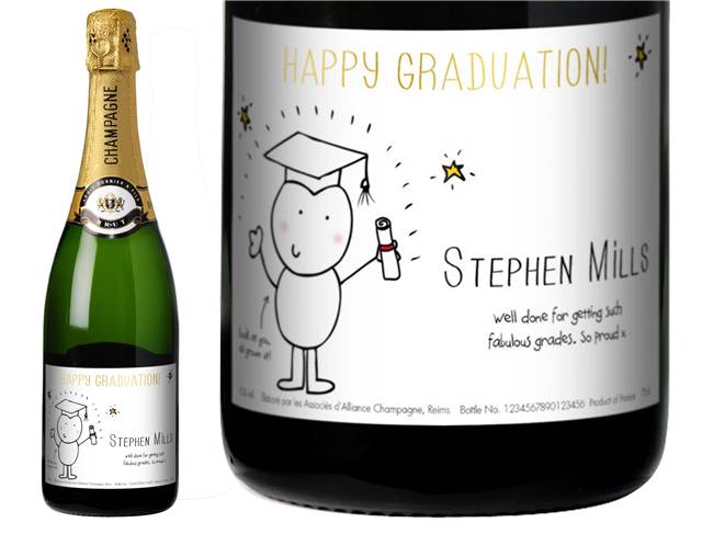 Chilli & Bubble’s Graduate Personalised Champagne