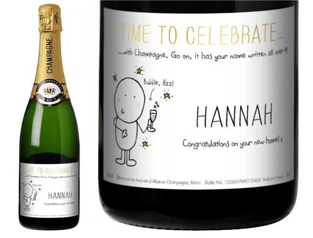 Chilli & Bubble’s Celebrate Personalised Champagne
