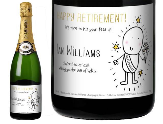 Chilli & Bubble’s Retirement Personalised Champagne