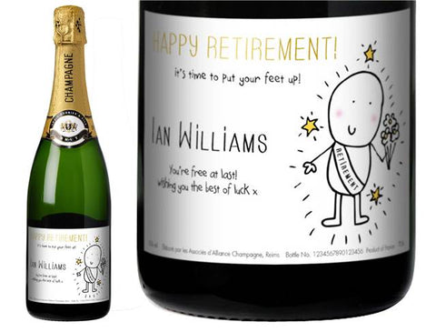 Chilli & Bubble’s Retirement Personalised Champagne