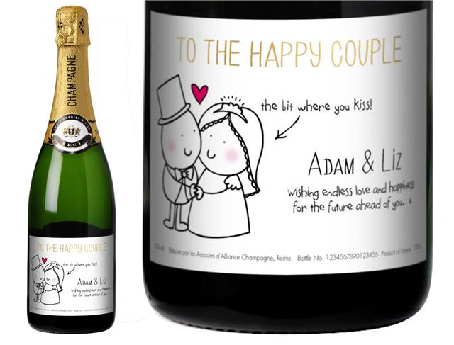 Chilli & Bubble’s Wedding Personalised Champagne