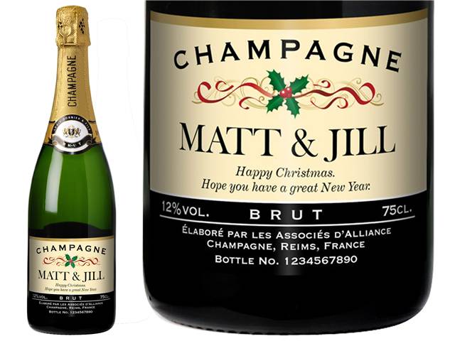 Festive Personalised Champagne