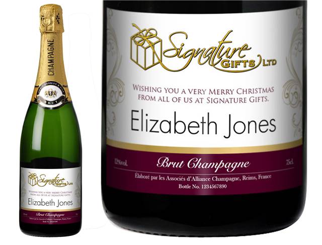 Gold Corporate Personalised Champagne