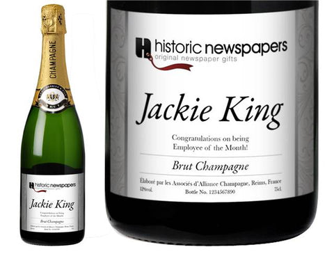 Silver Corporate Personalised Champagne