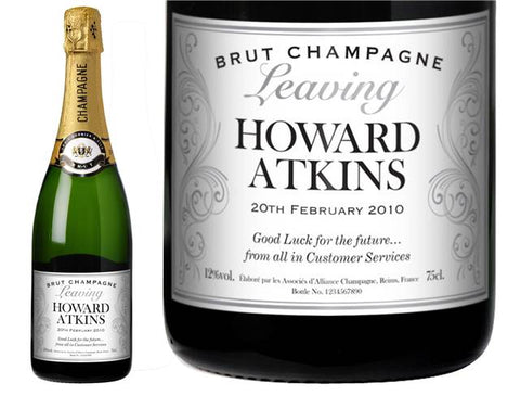 Goodbye Leaving Personalised Champagne