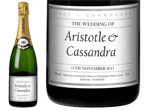 Wedding Personalised Champagne