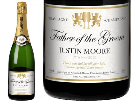 Authentic Wedding Personalised Champagne
