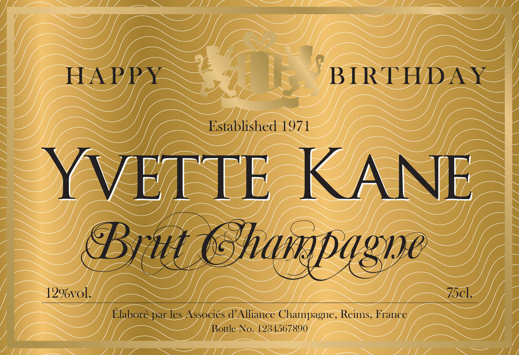Birthday Classic Labels for Champagne