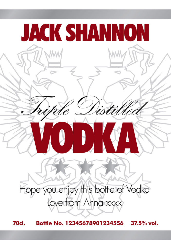 White Labels for Vodka (Pack of 12)