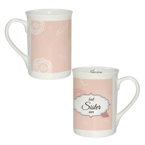 Best Ever Floral Pink Mug