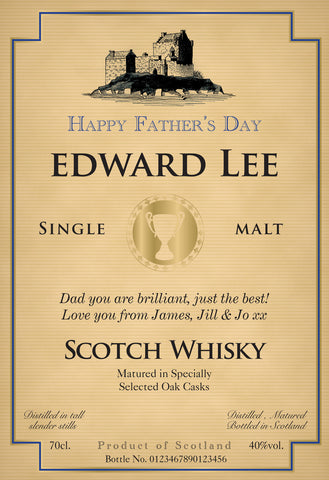 Father's Day Cup Single Malt Whisky in a Silk-lined box