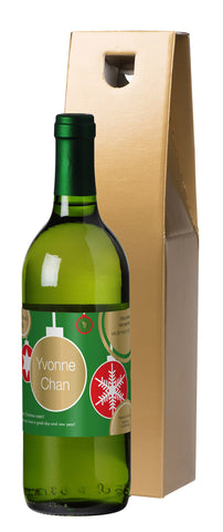 French VdP Christmas White Wine in a Gold Box